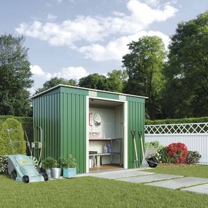 Waltons Pent Metal Shed 6.6 x 3.9ft - Dark Green