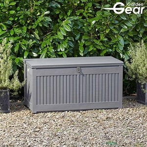 Garden Gear 270-Litre Lockable Garden Storage with Sit on Lid