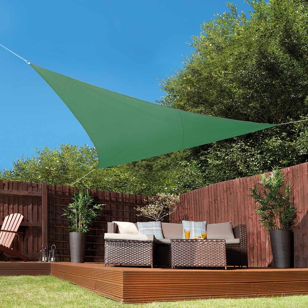 Garden Life 3.6-Metre Triangle Waterproof Sun Shade Sail | Garden Gear