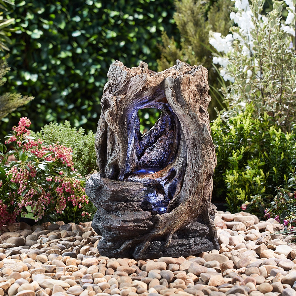 Serenity Tree Trunk Cascade Water Feature | Garden Gear