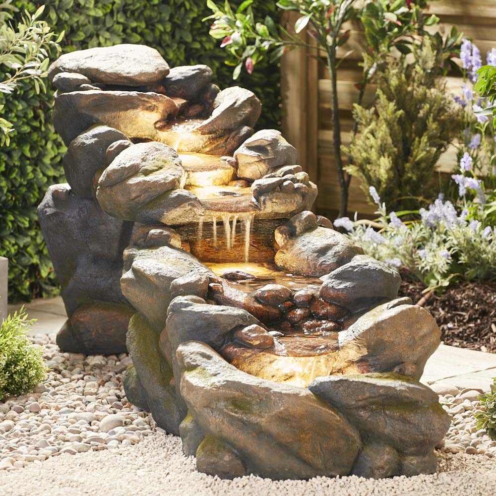 Serenity Extra Large Tumbling Rock Stream Water Feature | Garden Gear